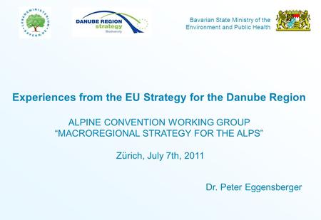 Experiences from the EU Strategy for the Danube Region