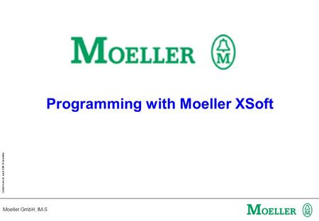 Programming with Moeller XSoft