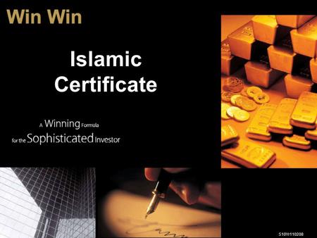 Islamic Certificate S10Yr110208.