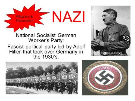 National Socialist German Worker’s Party: