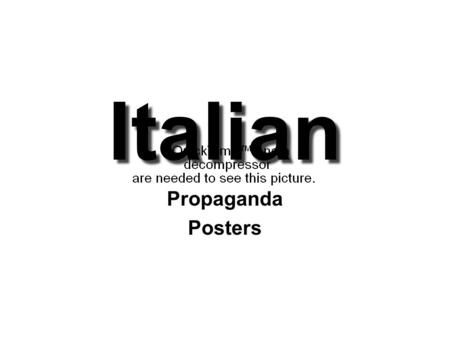 Italian Propaganda Posters.