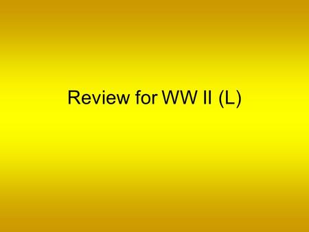 Review for WW II (L). Home front Years of WW 2 (US involvement) Rationing Economic mobilization Office of Price Administration Japanese internment Korematsu.