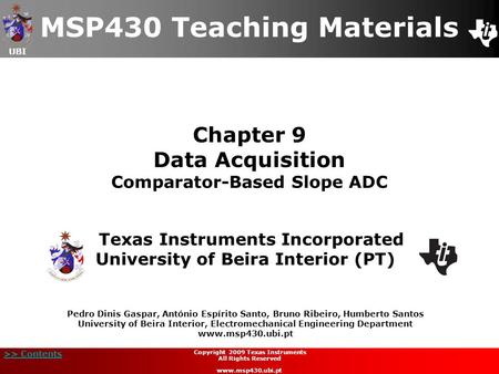 Chapter 9 Data Acquisition Comparator-Based Slope ADC