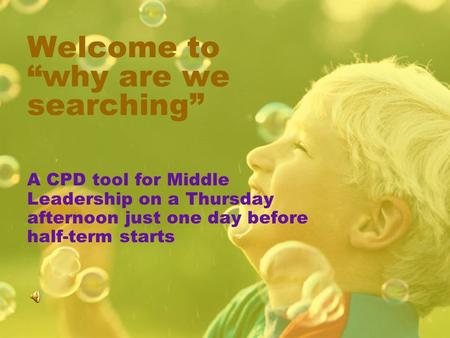 Welcome to why are we searching A CPD tool for Middle Leadership on a Thursday afternoon just one day before half-term starts.