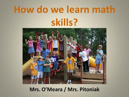 How do we learn math skills?