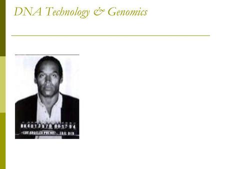 DNA Technology & Genomics