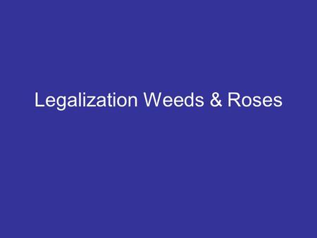 Legalization Weeds & Roses. Things to improve on from your last analysis assignment- Quote Analysis 1)Analyzing is not a journal entry. 2)No judgment.