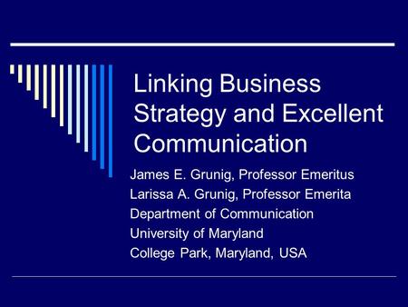 Linking Business Strategy and Excellent Communication