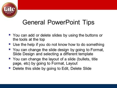 General PowerPoint Tips