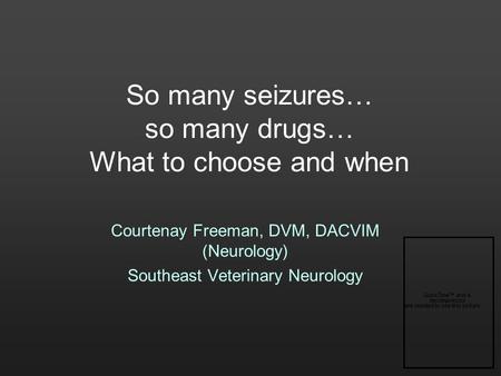 So many seizures… so many drugs… What to choose and when