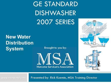 GE Standard Dishwasher 2007 series