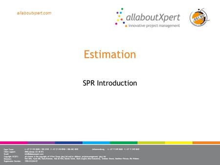 Estimation SPR Introduction.