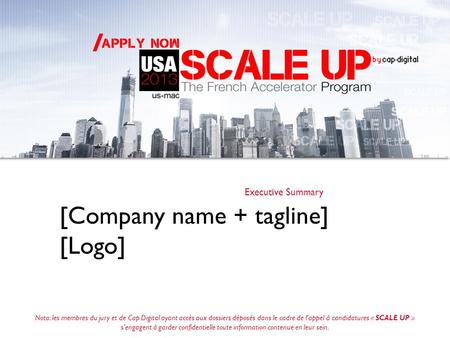 [Company name + tagline] [Logo]