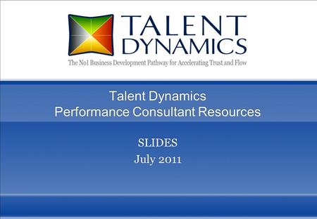 Talent Dynamics Performance Consultant Resources