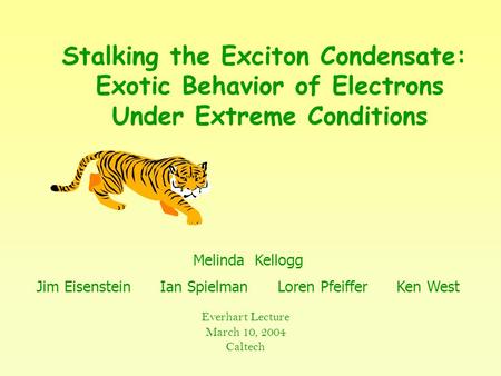 Stalking the Exciton Condensate: Exotic Behavior of Electrons