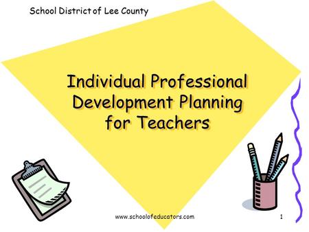 Individual Professional Development Planning for Teachers