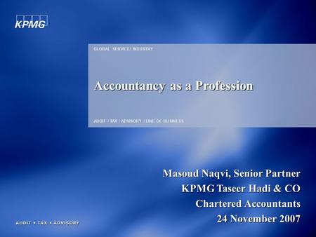 Accountancy as a Profession