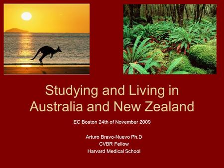 Studying and Living in Australia and New Zealand