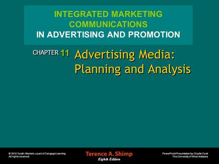Advertising Media: Planning and Analysis