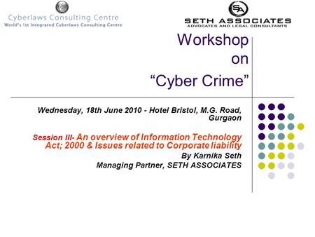 Workshop on “Cyber Crime”