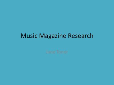Music Magazine Research Jane Toner. EMAP owns industry-leading brands that sit at the heart of business powerful B2B communities like Retail, Health,
