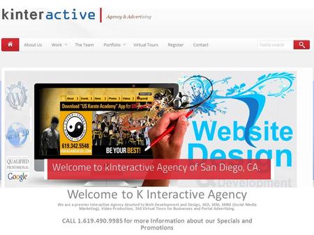 Welcome to K Interactive Agency We are a premier Interactive Agency devoted to Web Development and Design, SEO, SEM, SMM (Social Media Marketing), Video.