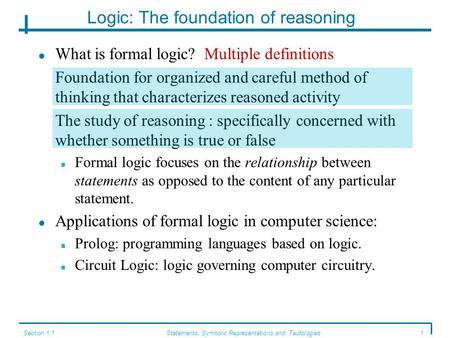 Logic: The foundation of reasoning