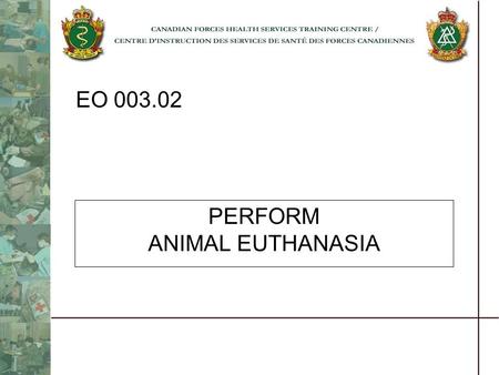 PERFORM ANIMAL EUTHANASIA