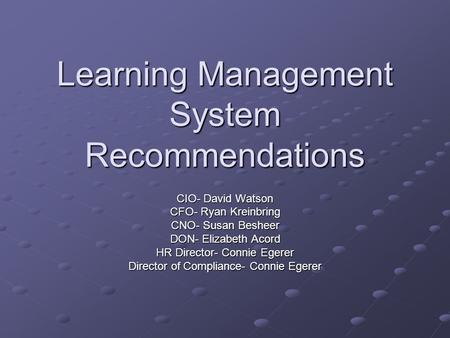 Learning Management System Recommendations