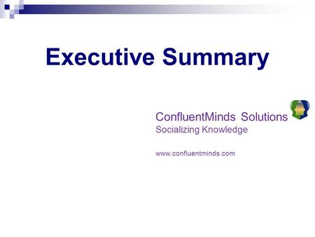 ConfluentMinds Solutions Socializing Knowledge