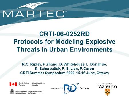 Protocols for Modeling Explosive Threats in Urban Environments