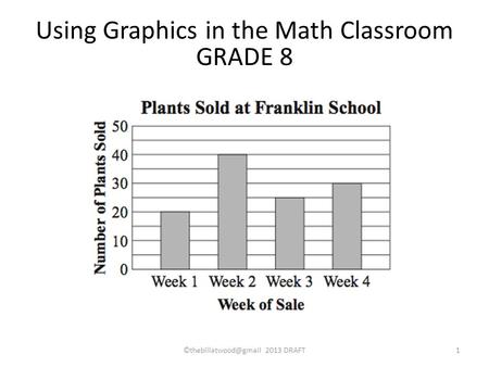 Using Graphics in the Math Classroom GRADE 8 2013 DRAFT1.