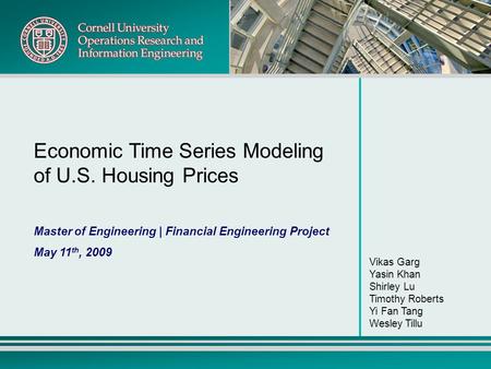 Economic Time Series Modeling of U.S. Housing Prices