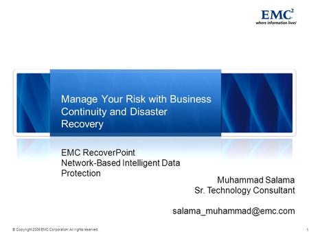 Manage Your Risk with Business Continuity and Disaster Recovery