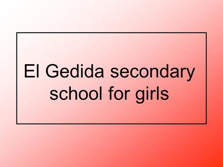 El Gedida secondary school for girls. Science shines from rocks to rockets.