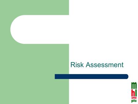 Risk Assessment. Objectives By the end of this presentation you will know: What risk assessment is; Where the need for risk assessment comes from; and.