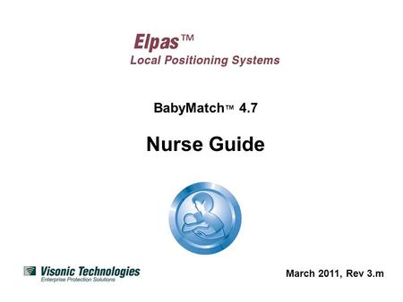 BabyMatch™ 4.7 Nurse Guide Cover March 2011, Rev 3.m.