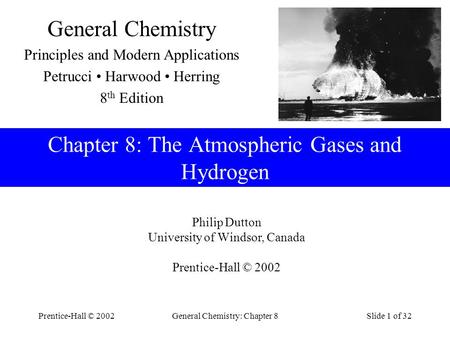 Chapter 8: The Atmospheric Gases and Hydrogen