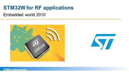 STM32W for RF applications