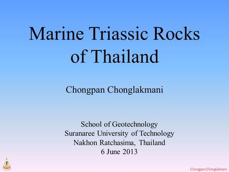 Marine Triassic Rocks of Thailand