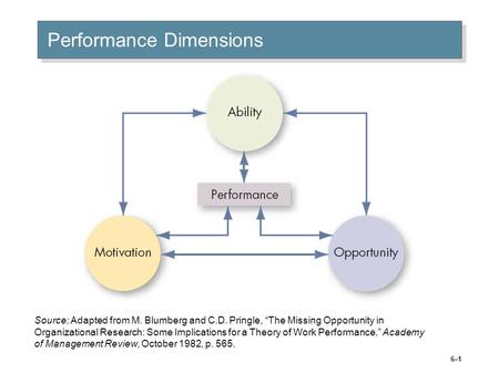 Performance Dimensions