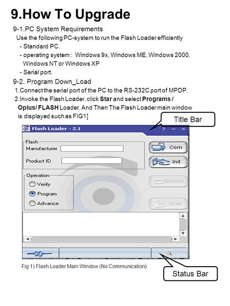 9.How To Upgrade Title Bar Status Bar 9-1.PC System Requirements