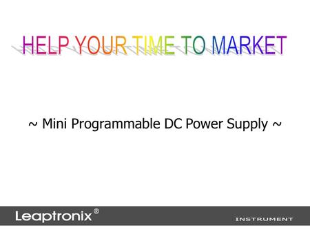 ~ Mini Programmable DC Power Supply ~. mPP Series :