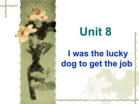 Unit 8 I was the lucky dog to get the job. Words standard ['stænd ɚ d] n., ; afford [ə'f ɔ :d] v. bargain ['b ɑ :gin] v. bottom ['b ɔ təm] n. 1. ; ; 2.,