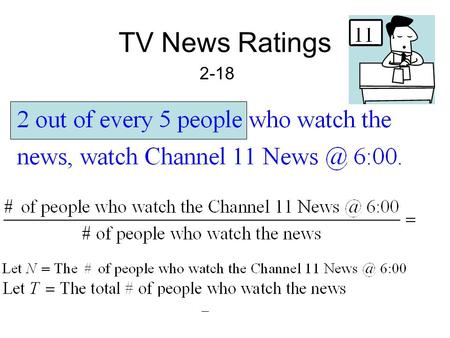 TV News Ratings 2-18. Dependent Variable Given Ratio Independent Variable.