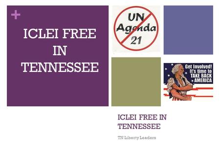+ ICLEI FREE IN TENNESSEE TN Liberty Leaders ICLEI FREE IN TENNESSEE.