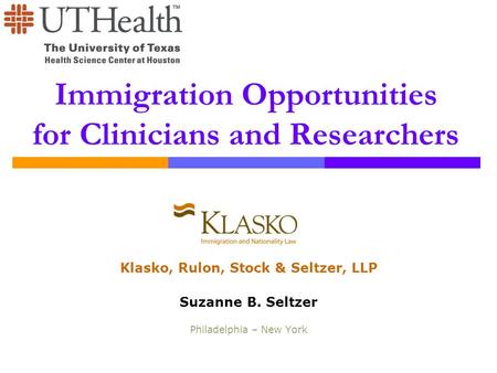 Immigration Opportunities for Clinicians and Researchers