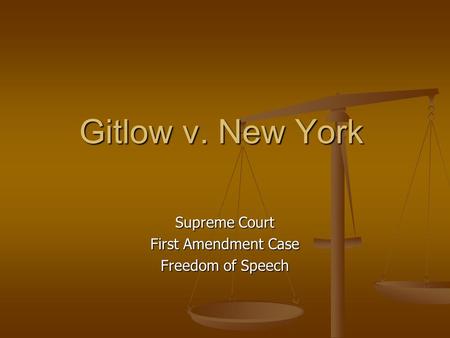 Supreme Court First Amendment Case Freedom of Speech