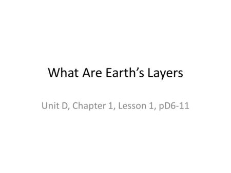 What Are Earth’s Layers