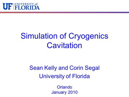 Simulation of Cryogenics Cavitation